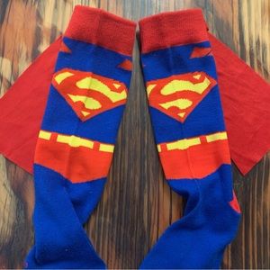 Superman Socks. Capes attached to each sock.